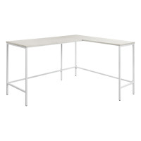 OSP Home Furnishings CNT41-WK Contempo L-shaped Desk in White Oak Finish